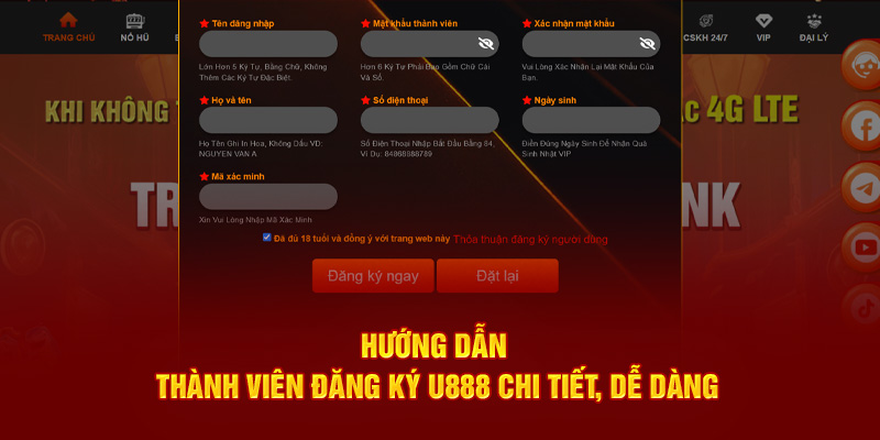 Luôn hướng dẫn tận tình cho người mới tại U888